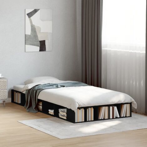 Cadre de lit sans matelas noir 90x190 cm vidaXL701253 (1/5)