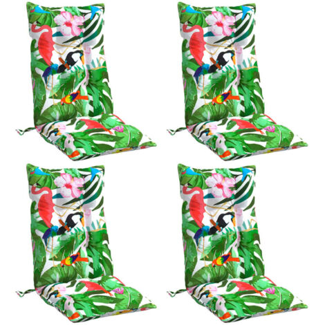 Coussins de chaise à dossier haut lot de 4 multicolore vidaXL