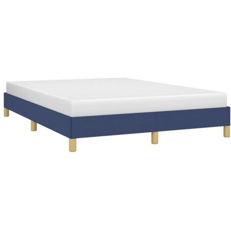 Cadre de lit sans matelas bleu 160x200 cm tissu vidaXL (1/5)