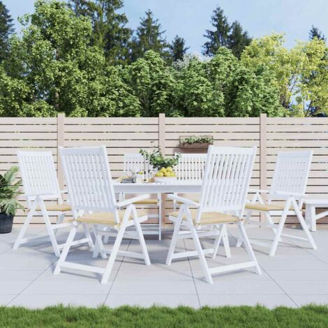 Coussins de chaise jardin lot de 6 beige 50x50x4cm tissu oxford vidaXL (1/5)