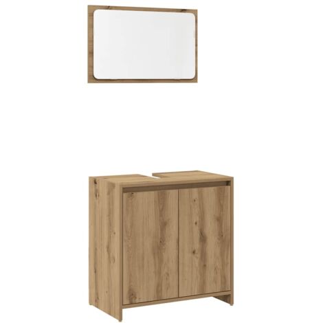 Ensemble de meubles salle de bain 2 pcs bois d'ingénierie vidaXL (1/5)