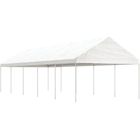 Belvédère avec toit blanc 11,15x4,08x3,22 m polyéthylène vidaXL (1/5)