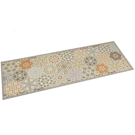 Tapis de cuisine lavable impression pastel hexagonale 45x150 cm vidaXL (1/5)