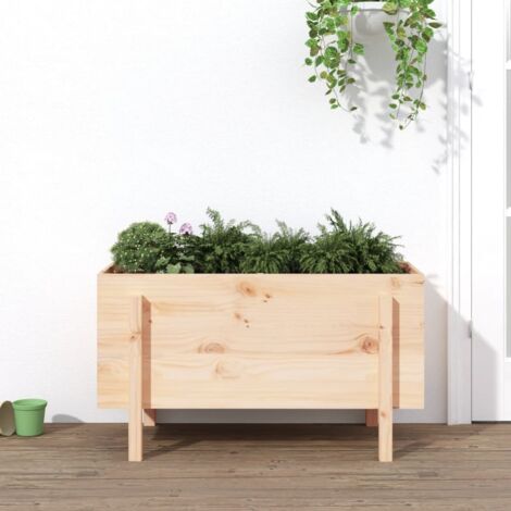 Lit surélevé de jardin 101x50x57 cm bois de pin massif vidaXL (1/5)