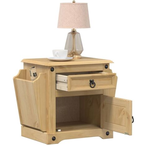 Table de chevet Corona 45x35x47,5 cm bois de pin massif vidaXL