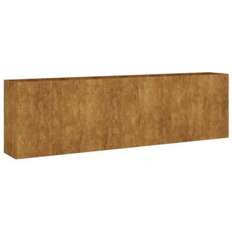 Vidaxl – Lit surélevé de jardin 280x40x80 cm en acier corten – Anti-corrosif – Conception à fond ouvert pour drainage – Idéal pour plantes et légumes