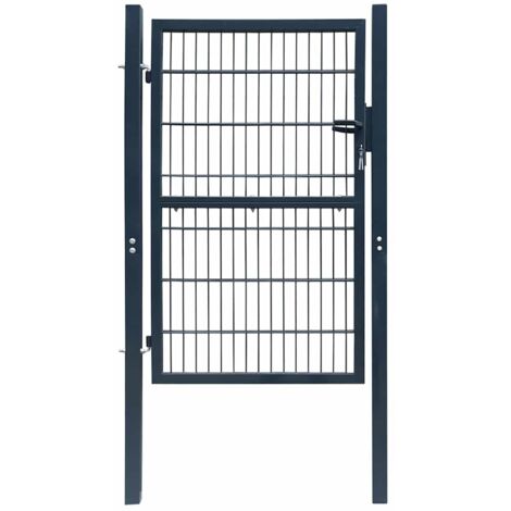 vidaXL 2D Fence Gate (Single) Anthracite Grey 100x140 cm