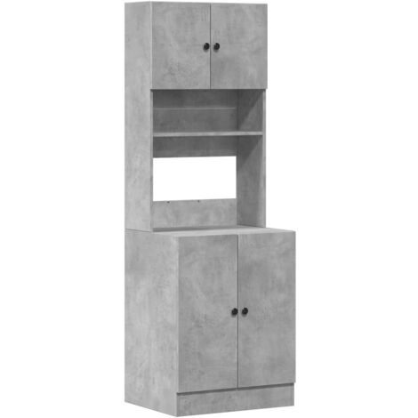 vidaXL Armoire de cuisine gris béton 60x50x180 cm bois d'ingénierie