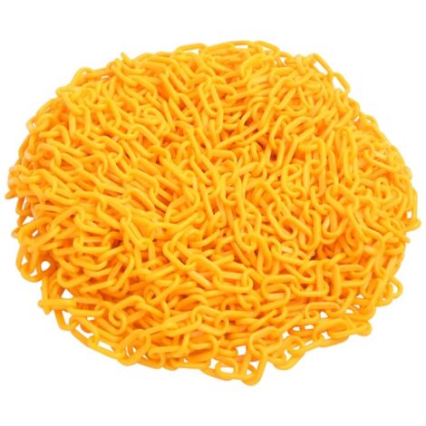 vidaXL Warning Chain Yellow 100 m Ø6 mm Plastic