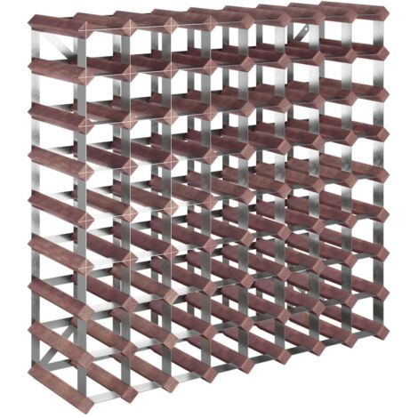 vidaXL Wine Rack for 72 Bottles Brown Solid Wood Pine