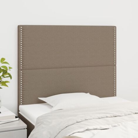 Tête de lit Taupe 100x5x118/128 cm Tissu vidaXL (1/5)