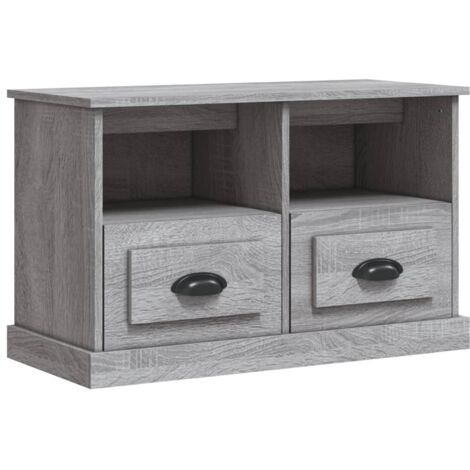 Meuble TV sonoma gris 80x35x50 cm bois d'ingénierie vidaXL (1/6)