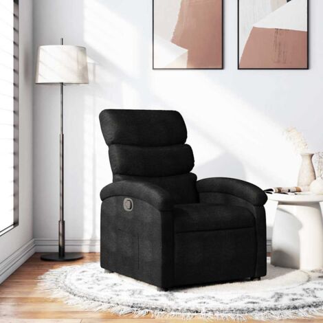 Fauteuil inclinable Noir Tissu vidaXL (1/5)