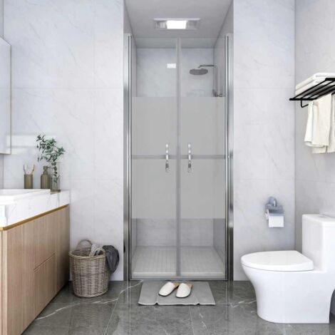 Vidaxl – Porte de douche en verre ESG demi-dépoli 71x190 cm – Largeur réglable 68-71 cm – Épaisseur 5 mm – Installation facile avec matériel inclus (1/5)