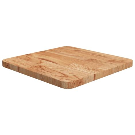 Vidaxl – Dessus de table carré 40x40cm en bois de chêne massif – Finition vernie marron clair – Pour tables basses et d'appoint - clair40x40x2