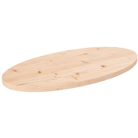 Vidaxl – Plateau de table ovale en pin massif 70 x 35 x 2,5 cm – Surface non traitée – Pour restaurants et cafés – Unique avec variations de grain