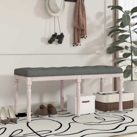 Banc Banquette Design, Banc de salle à manger, Banc de cuisine Gris foncé 110x40x49 cm Tissu vidaXL (1/6)