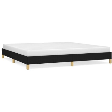 Cadre de lit sans matelas noir 200x200 cm tissu vidaXL (1/5)