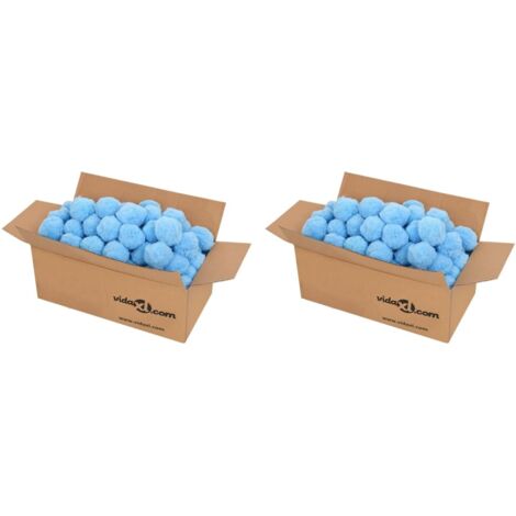 vidaXL Anti Bacteria Pool Filter Balls Blue 1400 g Polyethylene