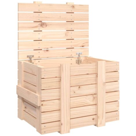 Boîte de rangement 58x40,5x42 cm Bois massif de pin vidaXL