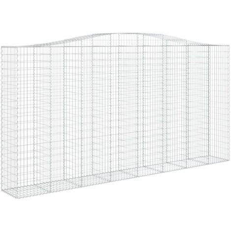 vidaXL Panier de gabions arqué 400x50x200/220 cm Fer galvanisé