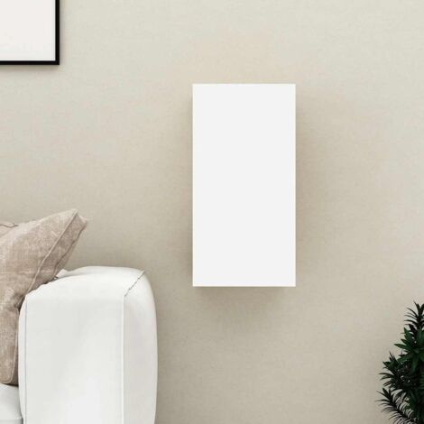 vidaXL Meuble TV suspendu Blanc et chêne Sonoma 30,5x30x60 cm (1/5)
