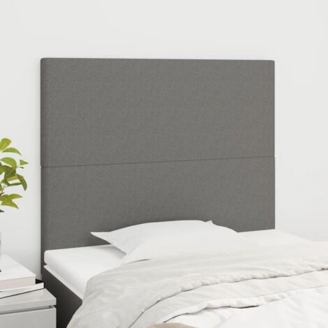 Tête de lit Gris foncé 100x5x118/128 cm Tissu vidaXL