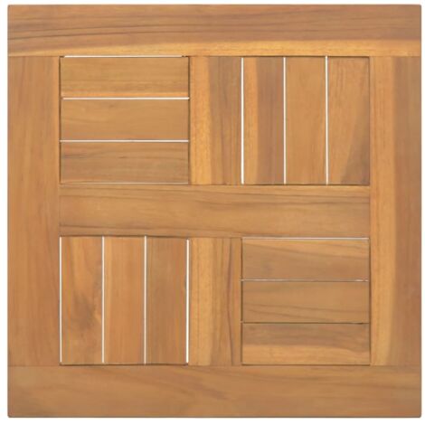 Dessus de table carré 40x40x2,5 cm Bois de teck massif vidaXL