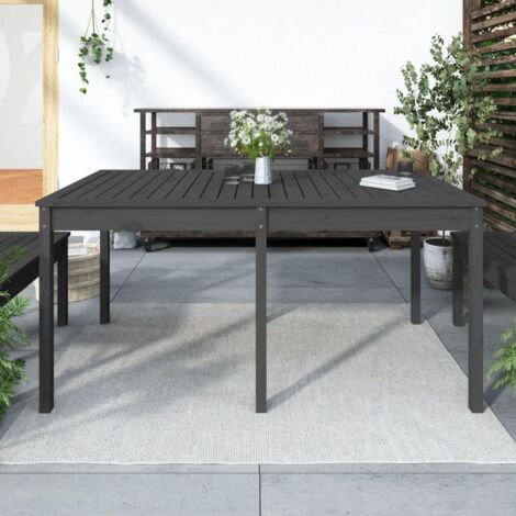 Table de jardin gris 159,5x82,5x76 cm bois massif de pin vidaXL