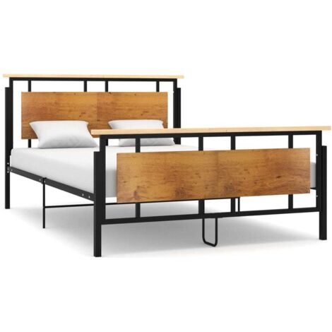 Cadre de lit sans matelas métal 140x200 cm vidaXL (1/5)