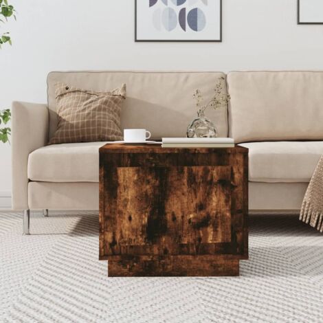 Table basse chêne fumé 51x50x44 cm bois d'ingénierie vidaXL (1/5)