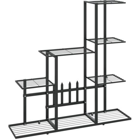 Vidaxl – Support à plantes en métal noir 94,5x25x88 cm – Étagère à fleurs robuste – Facile à nettoyer – Pour décoration intérieure et extérieure (1/5)