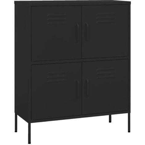 Armoire de rangement Noir 80x35x101,5 cm Acier vidaXL