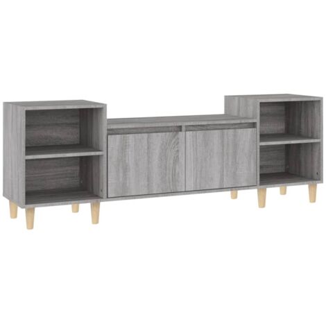Meuble TV Sonoma gris 160x35x55 cm Bois d'ingénierie vidaXL (1/5)