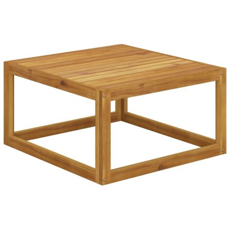 Vidaxl – Table basse en bois d'acacia massif 68x68x29 cm – Résistante aux intempéries – Design à lattes – Poids maximum 110 kg