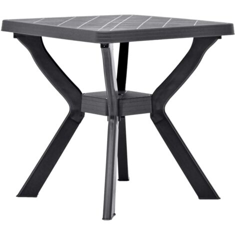 vidaXL Bistro Table Anthracite 70x70x72 cm Plastic (1/5)