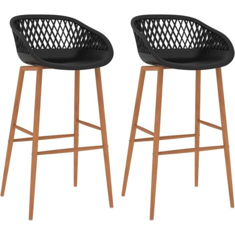 Lot de 2 Tabourets de bar Tabourets Hauts - Chaises Fauteuil de bar noir vidaXL