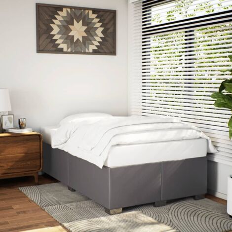Cadre de lit sans matelas gris 120x190 cm similicuir vidaXL