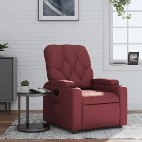 Fauteuil inclinable Rouge bordeaux Similicuir vidaXL (1/5)