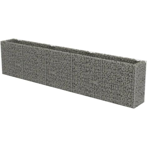 Vidaxl – Gabion surélevé en acier galvanisé 450x50x100 cm – Rempli de pierres pour bordure solide – Installation professionnelle recommandée (1/7)