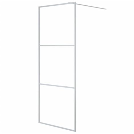 Paroi de douche Argenté 80x195 cm Verre ESG transparent vidaXL (1/5)