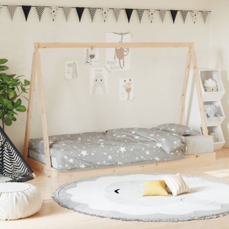 Cadre de lit pour enfants 90x200 cm bois de pin massif vidaXL (1/5)