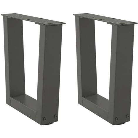 Pieds de table basse en forme de V, 2 pièces, anthracite, 30 x (30-31,3) cm, acier vidaXL