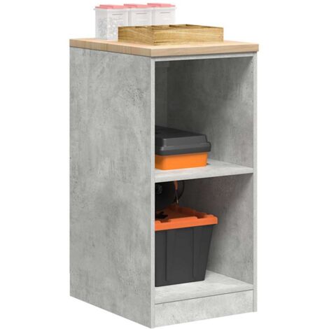 vidaXL Armoire de rangement de garage gris béton 40x51x85 cm bois pin