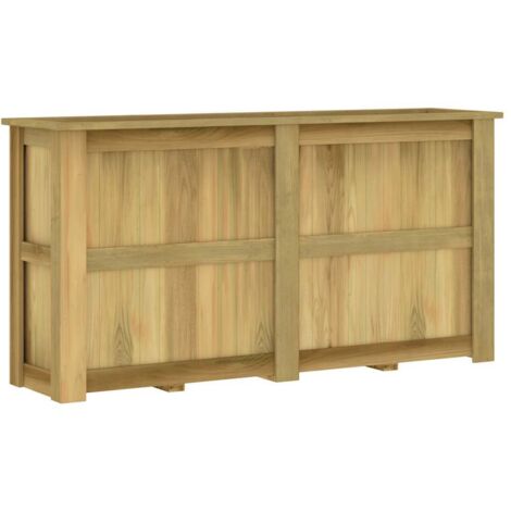 Vidaxl – Jardinière surélevée 196x50x100 cm en bois de pin imprégné – Résistante aux intempéries – Facile à assembler pour culture extérieure
