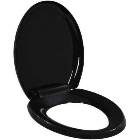 vidaXL Abattant WC à fermeture en douceur Libération rapide Noir