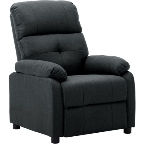 Fauteuil Chaise inclinable Fauteuil Design Fauteuil Relax Gris foncé Tissu vidaXL (1/5)
