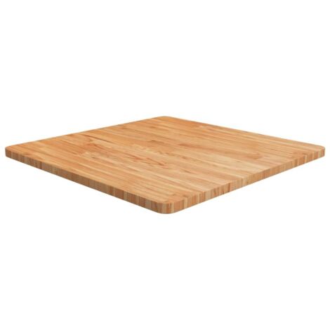 Dessus de table carré Marron clair70x70x2,5cm Bois chêne traité vidaXL