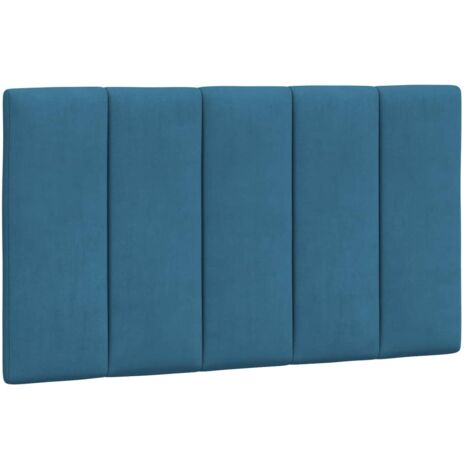 Coussin de tête de lit Hanko bleu 80 cm velours vidaXL
