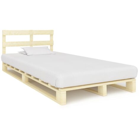 Cadre de lit de palette sans matelas bois pin massif 120x200 cm vidaXL (1/5)